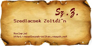 Szedlacsek Zoltán névjegykártya
