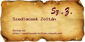 Szedlacsek Zoltán névjegykártya