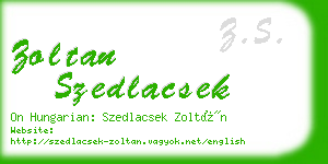 zoltan szedlacsek business card